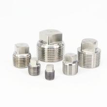 3000 PSI 1/8" 1/4" 3/8" 1/2" 3/4" 1" NPT Male 304 Stainless Steel Square Head Plug Forged Pipe Fittings 2024 - buy cheap