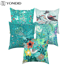Decorative Pillowcase Flower Birds Printed Series Cushion Covers Cushions for Sofa Polyester Pillowcover cuscini decorativi 2024 - buy cheap