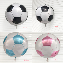 Novo 40 pçs 22 polegada 4d redondo balões da folha de futebol festa de aniversário do casamento decoração helium inflável globos abastecimento menino brinquedos 2024 - compre barato