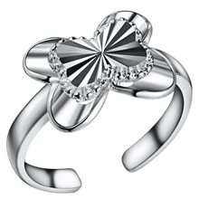2016 New Arrive wholesale free shipping 925 Silver Plated Plated Fashion Jewelry  Ring Car Flower Ring Open Ring 2024 - buy cheap