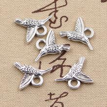12pcs Charms Hummingbird Bird 19x15mm Antique Making Pendant fit,Vintage Tibetan Bronze Silver color,DIY Handmade Jewelry 2024 - buy cheap