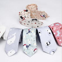 Gtglad-Corbata de algodón con diseño de pájaro y perro para hombre, corbata con patrón de delfines, 6cm, corbatas finas con flores, accesorios para el cuello 2024 - compra barato