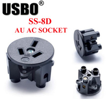 SS-8D Black embedded industrial outlet Australian standard output socket 250V 10A universal AC uninterruptible power socket 2024 - buy cheap
