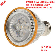 1pcs LED PAR20 Bulbs E27 Dimmable 15W 5*3W Warm White/Cold White/PureWhite 110V 220V LED PAR20 P20 Spotlights Lamps 2024 - buy cheap