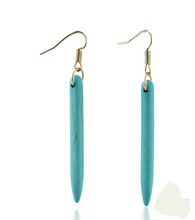 Fashion Jewelry Earring Needle Pin stone howlite Stone Dangle Hook Silver Earring Woman Gift 2024 - buy cheap