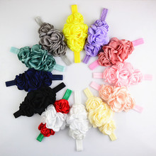 Faixa de cabelo moderna para meninas, cordão combinado com flores assadas fda110 2024 - compre barato