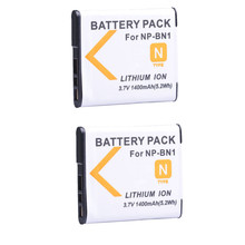 2pc 3.7 v NP-BN1 np bn1 câmera bateria 1400 mah para sony DSC-W390 DSC-W380 DSC-W370 DSC-W350 2024 - compre barato