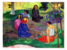 Modern Art Les Parau Parau (The Gossipers) Conversation by Paul Gauguin oil Painting Canvas High quality hand Painted Landscape 2024 - buy cheap
