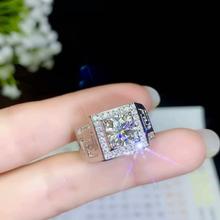muscular crackling moissanite gemstone ring for men jewelry  birthday gift  engagement ring shiny better than diamond 2024 - buy cheap