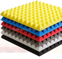 High Density 0.15kg/pc Soundproof Sound Stop Absorption Pyramid Studio Foam Sponge 50 x 50 x 5cm 2024 - buy cheap