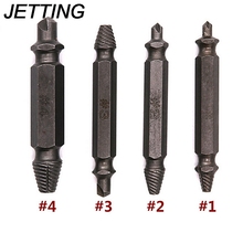 JETTING 4PCs/lot Drill Bits Guide Set Broken Damaged Bolt Remover Double Ended Damaged 1# 2# 3# 4# Screw Extractor 2024 - buy cheap