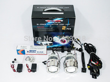 2.5HQ Hot Sale 2.5'' inch Auto HID  Lens Projector H7 H4 H1 9005 9006 8000K 6000K CCFL Car Bi-2018 kit Double Angel Eyes 2024 - buy cheap