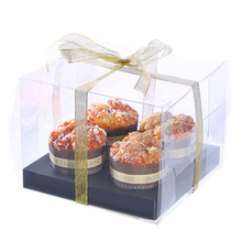 cupcake boxes pvc transparent cup box for 2/4/6/12 cupcakes birthday cake box inches heightening thick plastic birthday gift dec 2024 - buy cheap