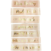 Rose Gold Team Bride To Be Sash Bachelorette Party Decoration Wedding Bridal Shoulder Marriage Bride To Be Party Supplies ASD008 2024 - buy cheap