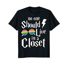 Lgbt No One Should Live In A Closet T-Shirt 2019 New Brand T Shirt Men Short Sleeve Funny Casual Homme Tee shirt 2024 - buy cheap