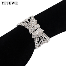 YFJEWE Beautiful Silver Color Charms Bracelet For Women Fashion Symmetrical Leaves Chain Link Bracelets & Bangle Wholesale B213 2024 - buy cheap