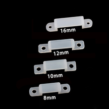 50Pcs/lot 8mm 10mm 12mm Width LED Fixing Silicone Mounting Clips For 220V 5050 2835 3014 LED Strip Light 2024 - buy cheap