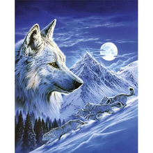 5D Snow mountain wolf diamond painting cross stitch diamond mosaic diamond embroidery painting home decor 2024 - buy cheap