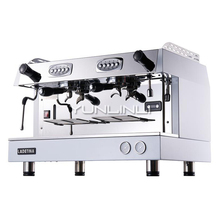 Máquina de café expresso semiautomática comercial, cafeteira italiana de duas cabeças, semiautomática 2024 - compre barato