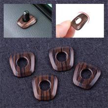 4pcs/set Car Interior Door Lock Knob Pin Cover Button Trim Wooden Pattern fit for BMW X1 F48 2016 2017 2018 2019 2024 - buy cheap