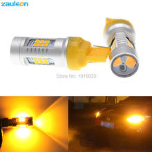 Zauleon 2pcs T20 7440 WY21W Yellow Amber Turn Signal Light High Power 21SMD 2835 Parking Lamp LED Projector Len Car Styling 2024 - buy cheap