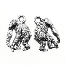 10pcs Charm Orangutan Orangutan Monkey Pendant Charms For Jewelry Making Antique Silver Color Orangutan Charms 10x14mm 2024 - buy cheap