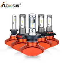 AcooSun 2 Pcs Car Headlight S1 H7 LED H4 H1 H3 H8 H11 H13 H27 880 9004 9005 9006 9007 40W 8000LM Auto Headlamp 6500K Light Bulb 2024 - buy cheap