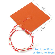 1pc 12*12cm 12V DC 120W Silicone Rubber Heater Bed Heating Pad Flexible Waterproof For 3D Printer Parts Electric Heating Pads 2024 - buy cheap