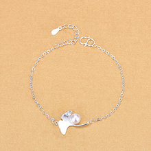 Pulsera de plata de ley 925 auténtica con perlas de Ginkgo y flores, joyería fina, venta al por mayor, envío gratis 2024 - compra barato