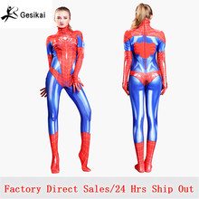 2018 Girls Women Spider Gwen Cosplay Costumes Movies Zentai Spandex Bodysuits Jumpsuits Spider Gwen Female Halloween Costumes 2024 - buy cheap