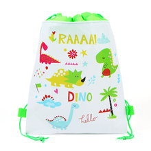 12PCS Drawstring Bag Dinosaur Party Favor Boy Party Supply Gift Jungle Tropical Party Favor Souvenir Giveaway 2024 - buy cheap