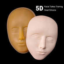 Cabeza de entrenamiento de tatuaje Facial 5D, maquillaje permanente, práctica de silicona, tatuaje de labios/cejas, maniquí de piel, cabeza de cara de muñeca 2024 - compra barato
