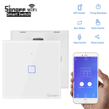 SONOFF-interruptor inteligente T2 para pared, dispositivo con Wifi y Control por voz, funciona con Alexa y Smart Home, 433 RF, TX, UE/Reino Unido 2024 - compra barato