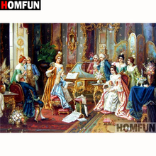 HOMFUN-Pintura de diamantes redondos/cuadrados 5D, cuadro artesanal, bordado de personaje, punto de cruz, regalo para decoración del hogar A18347 2024 - compra barato