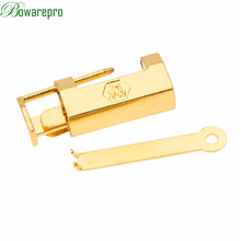 bowarepro Chinese Lock Vintage Wedding Brass Padlock with Key For Jewelry Box Traditional Jewelry Box Locks Hardware 1PC 31*17MM 2024 - buy cheap