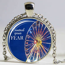 Divergent Ferris Wheel Tris and Tobias Pendant Control your fear Glass Cabochon necklace 2024 - buy cheap