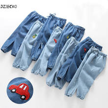 DZIECKO Toddler Boys Pants Kids 100% Cotton 2018 Brand Children Trousers Denim Pants Embroidery Car Jeans Baby Girls Clothes 2024 - buy cheap