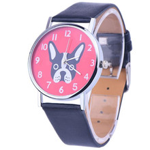 Hot sale 2018 products Fashion cute dog Leather Band Analog Quartz Vogue Wrist Watches funny animal pattern lady female bracelet 2024 - buy cheap