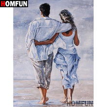 HOMFUN 5D DIY Diamond Painting Full Square/Round Drill "Couple back" 3D Embroidery Cross Stitch gift Home Decor A02306 2024 - buy cheap