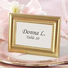 Beaded Golden Metal Photo Frame Place card Holder wedding party gifts Valentine's day  favors 10pcs/lot  Free Shipping 2024 - buy cheap