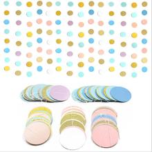 3Pcs 2M Round Glitter Paper Garland Birthday Party Supplies Baby Shower Banner Bunting for Wedding Decoration Hanging Garland 2024 - buy cheap
