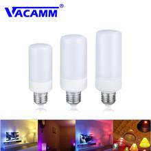 Colorful LED Flame Effect Lamps E27 E26 E14 E12 B22 85-265V 2835 SMD LED Fire Bulb Flicker Light 110V 220V Rainbow Leds Lampada 2024 - buy cheap