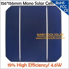 500pcs High Efficiency Solar Cell Monocrystalline 156x156mm with 2 Busbar, 4.65W 0.5V, 19% Efficiency, Uniform Blue Color,CE TUV 2024 - buy cheap