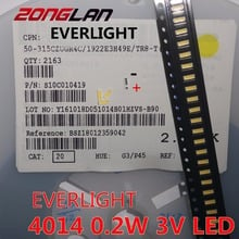 50PCS Original EVERLIGHT LED 4014 Contas de Luz branco Fresco de Alta Potência 0.2W 3V 21LM Para LED LCD backlight TV Aplicação 2024 - compre barato