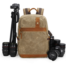 Professional DSLR Waterproof Batik Canvas Camera Backpack Large Capacity Travel Photography Bag Video Photo Tripod Case 2024 - buy cheap