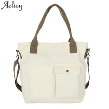 Aelicy Women Handbag Canvas Large Capacity Ladies Shoulder Bag Simple girls Crossbody Bag bolsa feminina bolsos mujer 2020 HOT 2024 - buy cheap