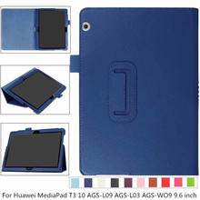 Funda con tapa para Huawei MediaPad T3 10 AGS-L09 AGS-L03 9,6 Honor Play Pad 2, carcasa con soporte plegable ultrafino + bolígrafo 2024 - compra barato