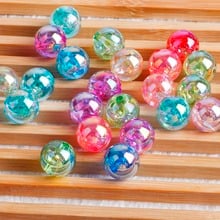 Круглые акриловые шарики, 50 шт., 8 мм, разноцветные, 14 цветов, для самостоятельного изготовления ювелирных изделий, браслетов 2024 - купить недорого