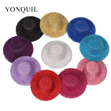 New 10 Colors 5 CM Mini Top Hats Girl Party Birthdy Headwear DIY Hair Accessories Blingbling Children Occasion Hats 24PCS/LOT 2024 - buy cheap