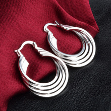 Four Coils hoop Earrings For Women Earring Earings Silver color Jewelry Earing Brincos Brinco Oorbellen Pendientes F311 2024 - buy cheap